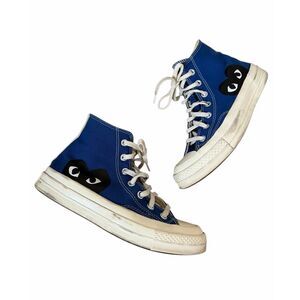 Converse Comme Des Garsons Play x Chuck 70 High Blue Quartz Men 5 Women 7